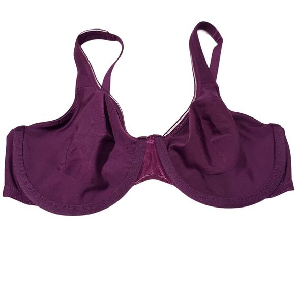Wacoal High Standards Underwire Support Bra Burgundy, 855352 NWT, size 34D - Picture 2 of 7